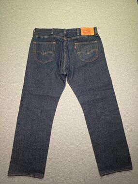 Levi's 501 Original Fit Jeans Men's 38x30 Dark Wash Straight Leg Button Fly